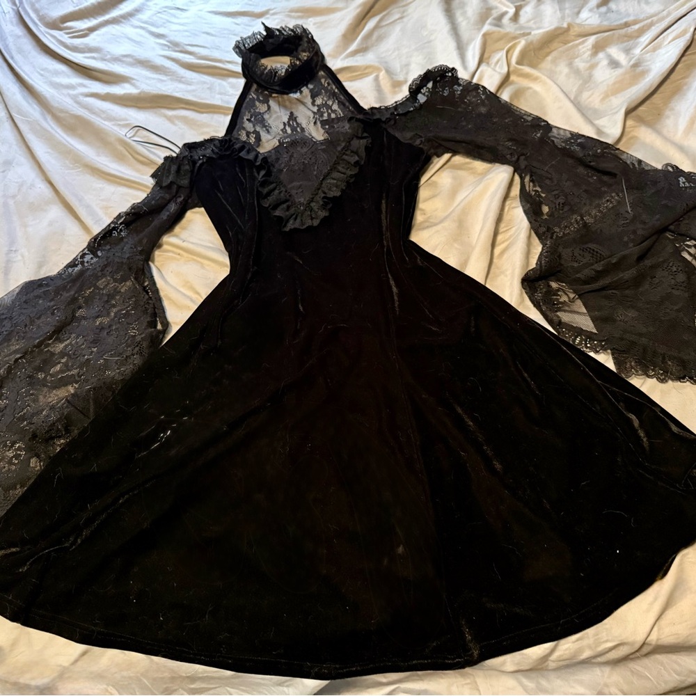 Killstar Black One Shoulder Dress